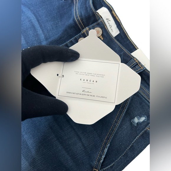 Kancan Dark Wash High Rise Flare Jeans - Picture 11 of 17